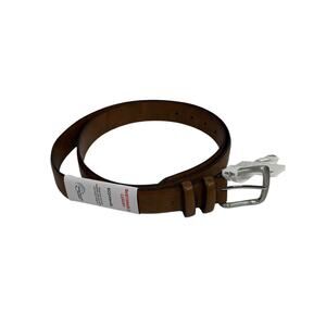 XL (42-44) Nine West Mens New Tan Brown Vegan Leather Belt 1.25 Inch Width